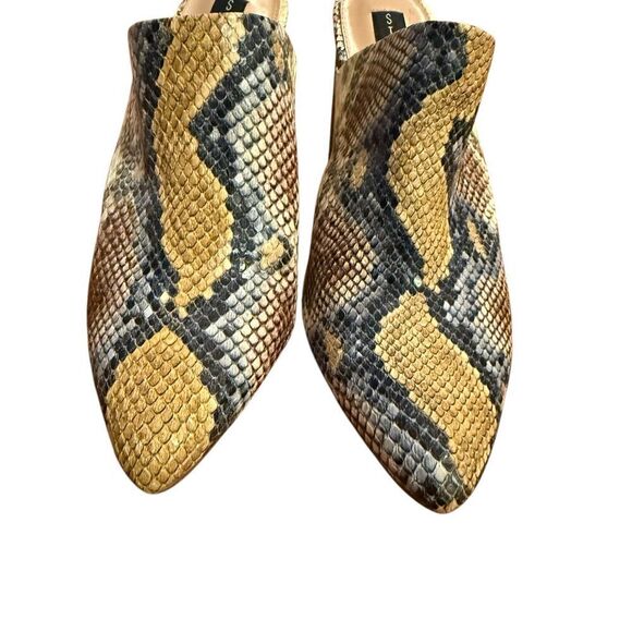 Steven by Steve Madden Nox Snake Python Chunky Block Heeled Mules Sz 8 Womens Fa - Picture 13 of 13